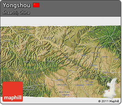 Satellite 3D Map of Yongshou