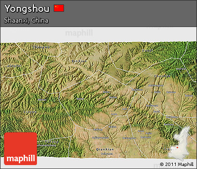 Satellite 3D Map of Yongshou