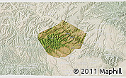 Satellite 3D Map of Yongshou, lighten