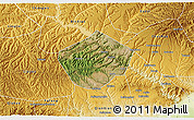 Satellite 3D Map of Yongshou, physical outside