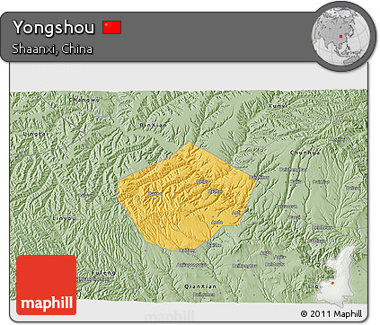 Savanna Style 3D Map of Yongshou