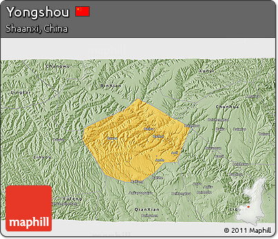 Savanna Style 3D Map of Yongshou