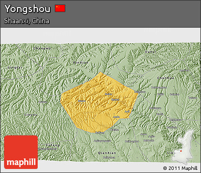 Savanna Style 3D Map of Yongshou
