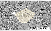 Shaded Relief 3D Map of Yongshou, darken, desaturated