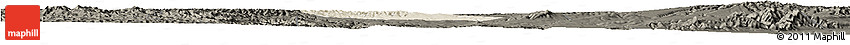 Shaded Relief Horizon Map of Yongshou, darken Shaded Relief Horizon Map of Yongshou, darken