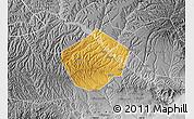 Physical Map of Yongshou, desaturated