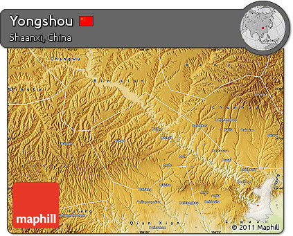 Physical Map of Yongshou