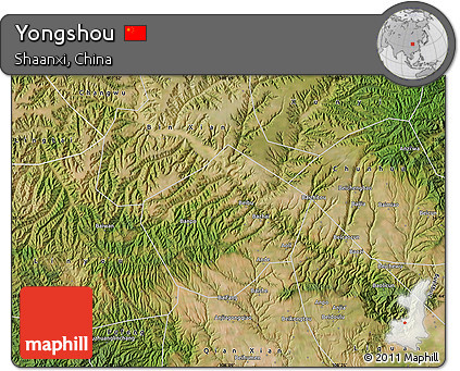 Satellite Map of Yongshou