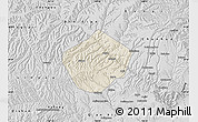 Shaded Relief Map of Yongshou, desaturated