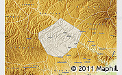 Shaded Relief Map of Yongshou, physical outside