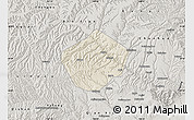 Shaded Relief Map of Yongshou, semi-desaturated