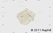 Shaded Relief Map of Yongshou, single color outside