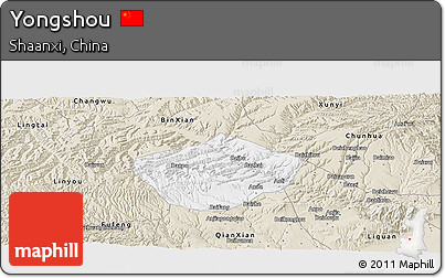 Classic Style Panoramic Map of Yongshou