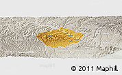 Physical Panoramic Map of Yongshou, lighten, semi-desaturated