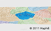 Political Panoramic Map of Yongshou, lighten