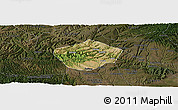 Satellite Panoramic Map of Yongshou, darken