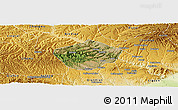 Satellite Panoramic Map of Yongshou, physical outside