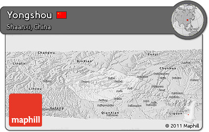 Silver Style Panoramic Map of Yongshou
