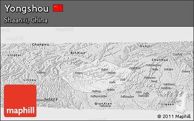 Silver Style Panoramic Map of Yongshou