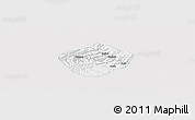 Silver Style Panoramic Map of Yongshou, single color outside
