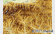 Physical Map of Zhashui