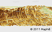 Physical Panoramic Map of Zhengba
