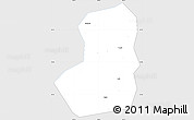 Silver Style Simple Map of Zhenping, single color outside