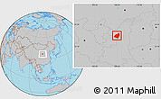 Gray Location Map of Zhidan