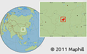 Savanna Style Location Map of Zhidan