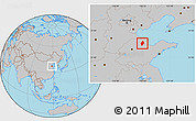 Gray Location Map of Boxing