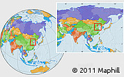 Political Location Map of Boxing, within the entire country
