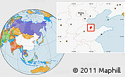 Political Location Map of Boxing, highlighted country