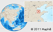 Shaded Relief Location Map of Boxing