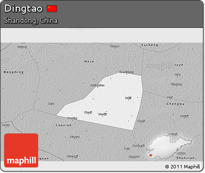 Gray 3D Map of Dingtao