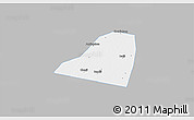 Gray 3D Map of Dingtao, single color outside