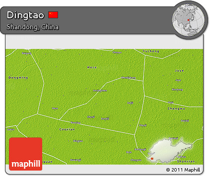 Physical 3D Map of Dingtao