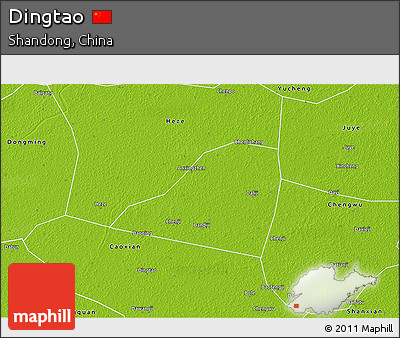 Physical 3D Map of Dingtao