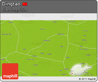 Physical 3D Map of Dingtao