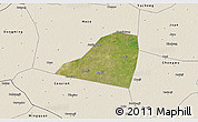 Satellite 3D Map of Dingtao, shaded relief outside