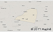 Shaded Relief 3D Map of Dingtao, semi-desaturated