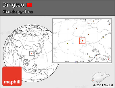 Blank Location Map of Dingtao