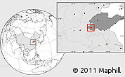 Blank Location Map of Dingtao, highlighted country, highlighted parent region