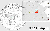 Blank Location Map of Dingtao, highlighted country
