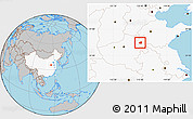 Gray Location Map of Dingtao, highlighted country