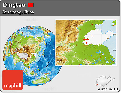 Physical Location Map of Dingtao, highlighted parent region