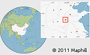 Savanna Style Location Map of Dingtao, highlighted country