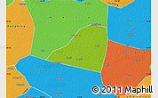 Physical Map of Dingtao, political outside