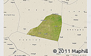 Satellite Map of Dingtao, shaded relief outside