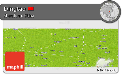 Physical Panoramic Map of Dingtao