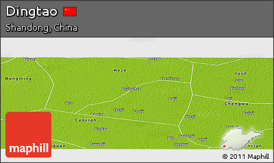 Physical Panoramic Map of Dingtao
